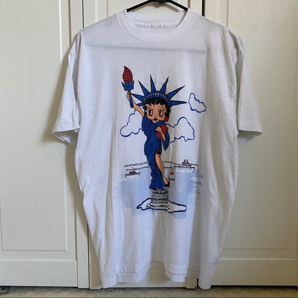 Vintage Betty Boop Statue Of Liberty Shirt Medium